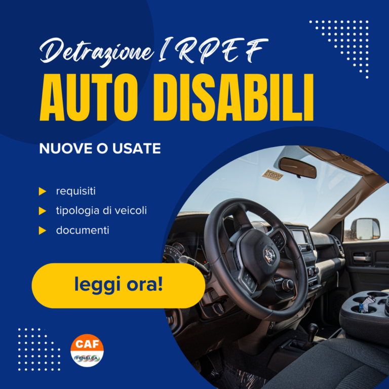 Detrazione IRPEF auto disabili: requisiti